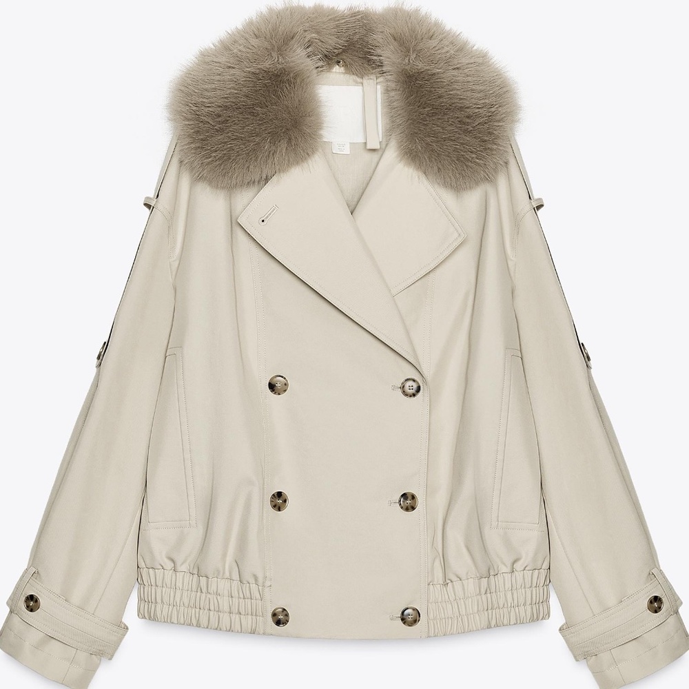 ZARA - ZW COLLECTION WATER REPELLENT SHORT TRENCH COAT